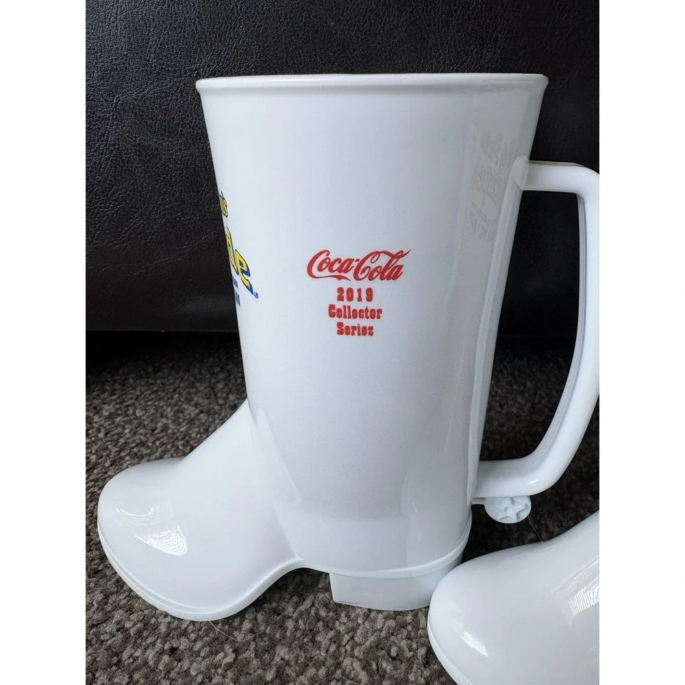 3 Lot Dolly Parton's Dixie Stampede Plastic Souvenir Boot Cup Mug Coca Cola 2019